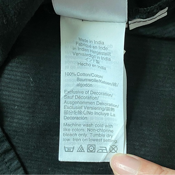 J. Crew Ruffle Sleeve Top Blouse Embroidered Eyelet Black Button Down - Picture 12 of 15